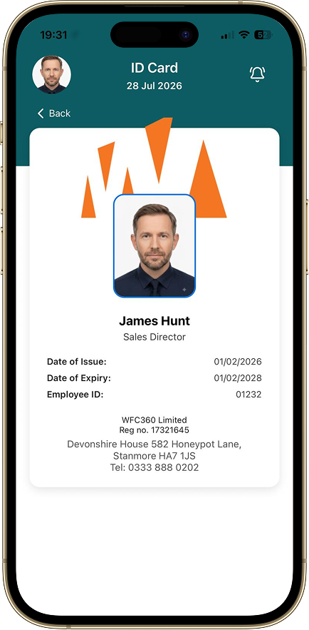 WFC 360 Digital ID Card in mobile app